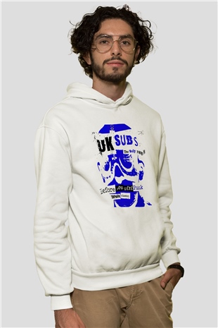 U.K. Subs Beyaz Unisex Hoodie