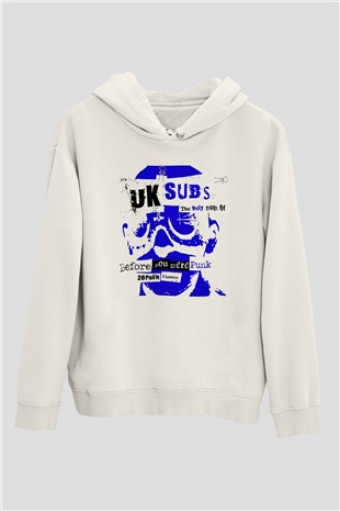 U.K. Subs Beyaz Unisex Hoodie