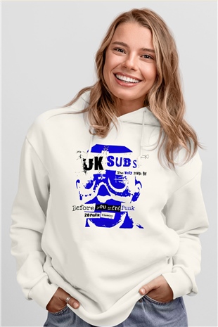 U.K. Subs Beyaz Unisex Hoodie