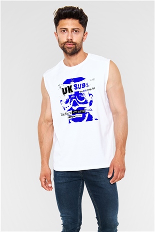 U.K. Subs Beyaz Unisex Kolsuz Tişört
