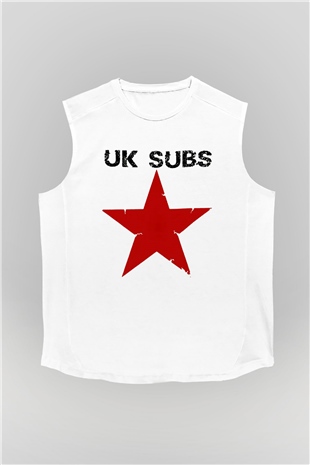 U.K. Subs Beyaz Unisex Kolsuz Tişört