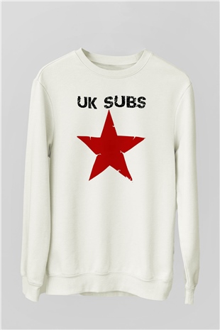 U.K. Subs Beyaz Unisex Sweatshirt