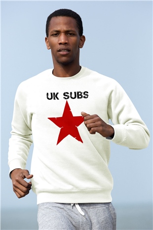 U.K. Subs Beyaz Unisex Sweatshirt