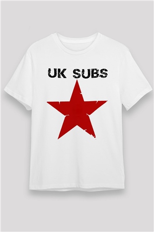 U.K. Subs Beyaz Unisex Tişört T-Shirt - TişörtFabrikası