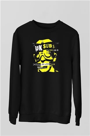 U.K. Subs Siyah Unisex Sweatshirt