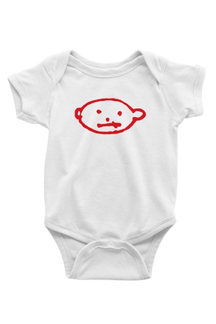 U2 Baskılı Beyaz Unisex Bebek Body - Zıbın