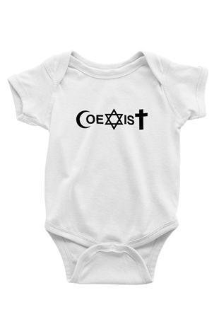 U2 Baskılı Beyaz Unisex Bebek Body - Zıbın