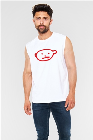 U2 Beyaz Unisex Kolsuz Tişört
