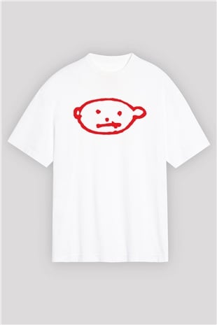U2 Beyaz Unisex Oversize Tişört T-Shirt