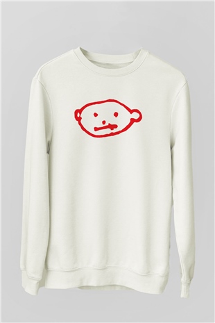 U2 Beyaz Unisex Sweatshirt
