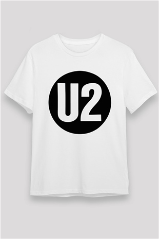 U2 Beyaz Unisex Tişört T-Shirt - TişörtFabrikası