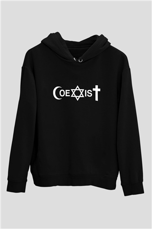 U2 Siyah Unisex Hoodie