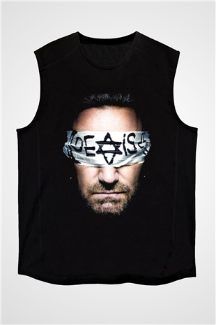U2 Siyah Unisex Kolsuz Tişört