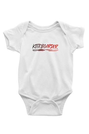 Uçurtma Kayağı Baskılı Beyaz Bebek Body - Zıbın