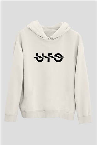 UFO Beyaz Unisex Hoodie
