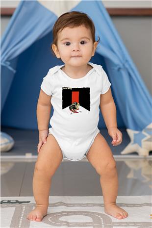 Uncle Acid Baskılı Beyaz Unisex Bebek Body - Zıbın