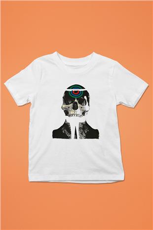 Uncle Acid Baskılı Beyaz Unisex Beyaz Çocuk Tişört - Tshirt