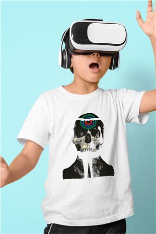 Uncle Acid Baskılı Beyaz Unisex Beyaz Çocuk Tişört - Tshirt