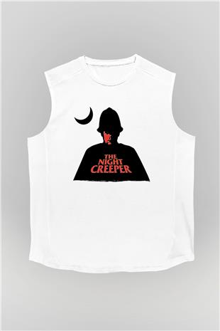 Uncle Acid Baskılı Beyaz Unisex Kolsuz Tişört - Tshirt