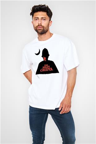 Uncle Acid Baskılı Beyaz Unisex Oversize Tişört - Tshirt