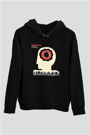 Uncle Acid Baskılı Unisex Siyah Kapüşonlu Sweatshirt