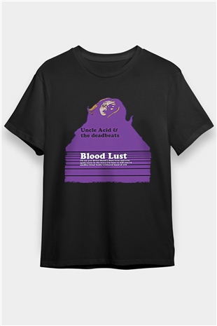 Uncle Acid Baskılı Unisex Siyah Tişört - Tshirt