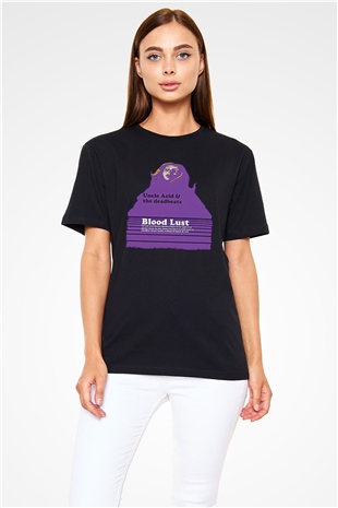 Uncle Acid Baskılı Unisex Siyah Tişört - Tshirt