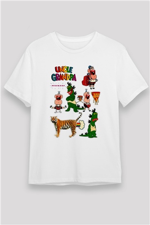 Uncle Grandpa Beyaz Unisex Tişört T-Shirt