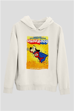 Underdog Beyaz Unisex Hoodie