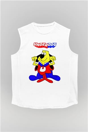 Underdog Beyaz Unisex  Kolsuz Tişört