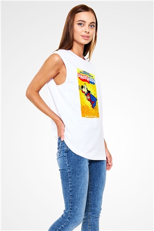 Underdog Beyaz Unisex  Kolsuz Tişört