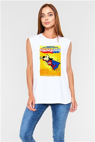 Underdog Beyaz Unisex  Kolsuz Tişört