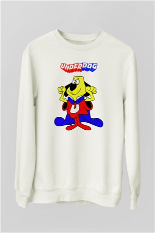 Underdog Beyaz Unisex  Sweatshirt