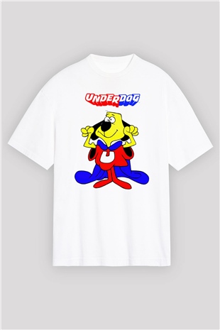 Underdog Beyaz Oversize Tişört
