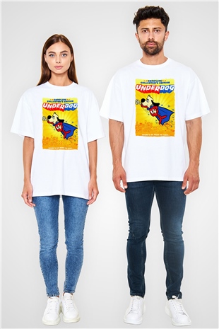 Underdog Beyaz Oversize Tişört