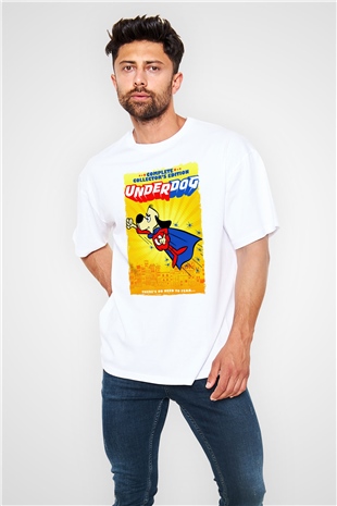 Underdog Beyaz Oversize Tişört