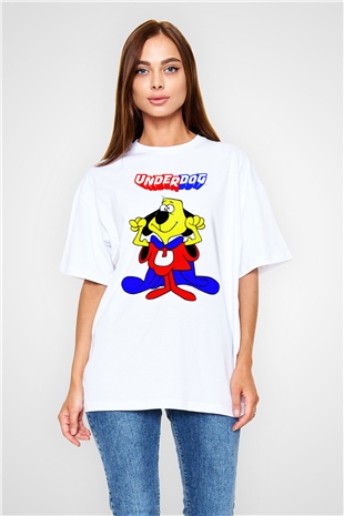 Underdog Beyaz Oversize Tişört