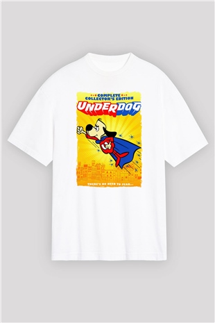 Underdog Beyaz Oversize Tişört