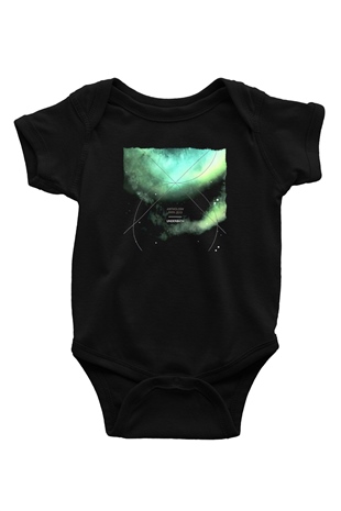 Underoath Baskılı Unisex Siyah Bebek Body - Zıbın