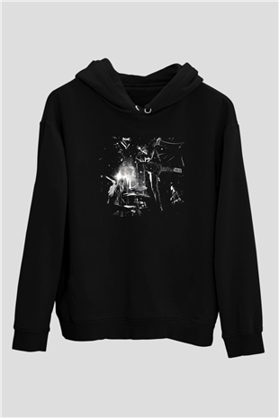 Underoath Baskılı Unisex Siyah Kapüşonlu Sweatshirt