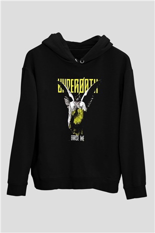 Underoath Baskılı Unisex Siyah Kapüşonlu Sweatshirt