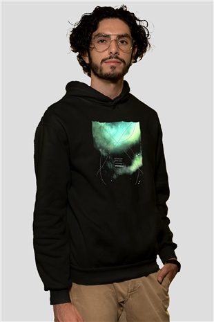 Underoath Baskılı Unisex Siyah Kapüşonlu Sweatshirt