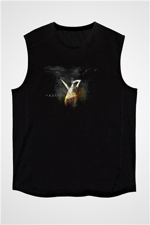 Underoath Baskılı Unisex Siyah Kolsuz Tişört - Tshirt