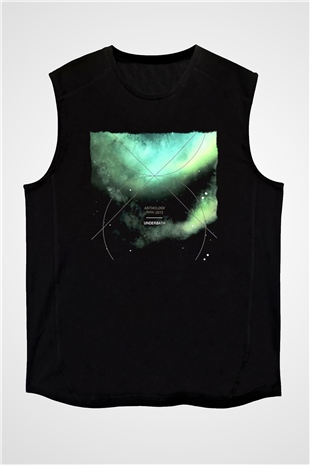 Underoath Baskılı Unisex Siyah Kolsuz Tişört - Tshirt