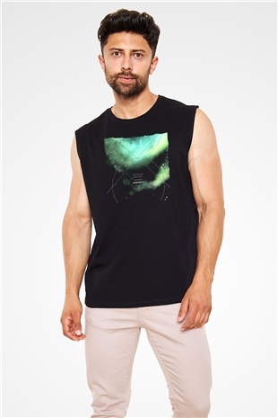 Underoath Baskılı Unisex Siyah Kolsuz Tişört - Tshirt