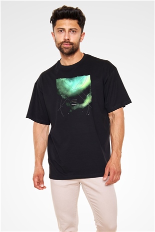 Underoath Baskılı Unisex Siyah Oversize Tişört - Tshirt