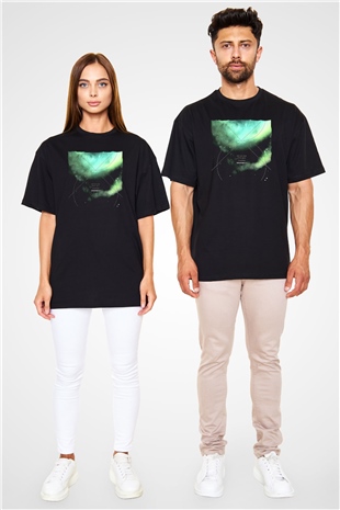 Underoath Baskılı Unisex Siyah Oversize Tişört - Tshirt