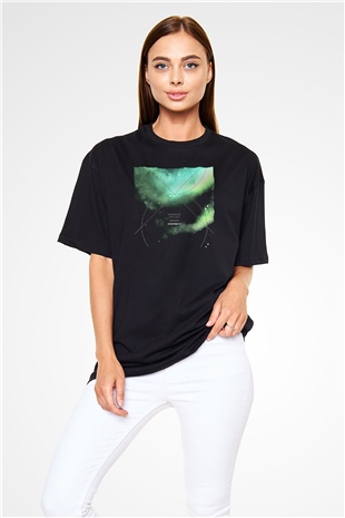 Underoath Baskılı Unisex Siyah Oversize Tişört - Tshirt
