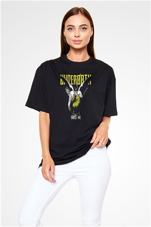 Underoath Baskılı Unisex Siyah Oversize Tişört - Tshirt