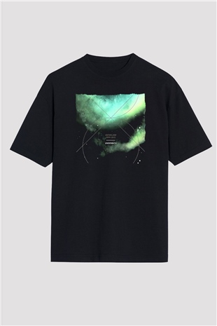 Underoath Baskılı Unisex Siyah Oversize Tişört - Tshirt